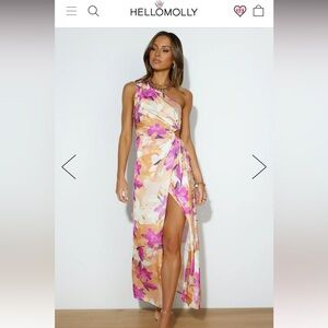 Hello Molly Soaring Through Midi Dress Pink